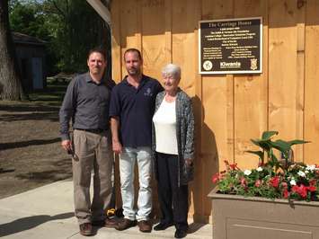 Adam Alix, Joe Alix and Judith Alix at the grand opening of the new carriage house at Canatara Park. May 31, 2017 (Photo by Melanie Irwin)