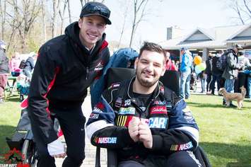 Olympic high jump champion Derek Drouin takes part in Kids Help Phone Walk May 7, 2017 (Photo courtesy of Rebekah Harding)