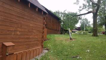 Storm damage at Rock Glen Family Resort Sat June 17, 2017. Photo by Rob Russell. 