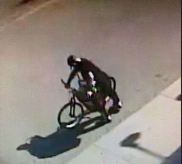 CK police are asking for help to identify this person after a theft at Giant Tiger in Chatham on August 24, 2022. (Photo from Chatham-Kent police)