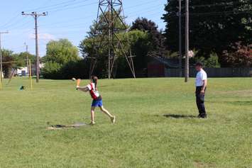 Softball game between students and CK first responders at Victor Lauriston Public School. September 13, 2016. (Photo by Natalia Vega)