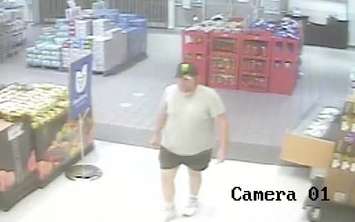 Windsor police are searching for a man wanted in connection with a theft in Windsor. (Photo courtesy Windsor police)