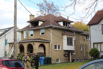 Firefighters at a fire at 234 Brock St. in Windsor, October 29, 2015.  (Photo by Adelle Loiselle)