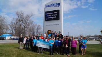 Lambton College students support mental health awareness and jack.org, a legacy to Jack Windeler, a first year Queens University student who unexpectedly committed suicide. November 5, 2015 (BlackburnNews.com Photo by Briana Carnegie)