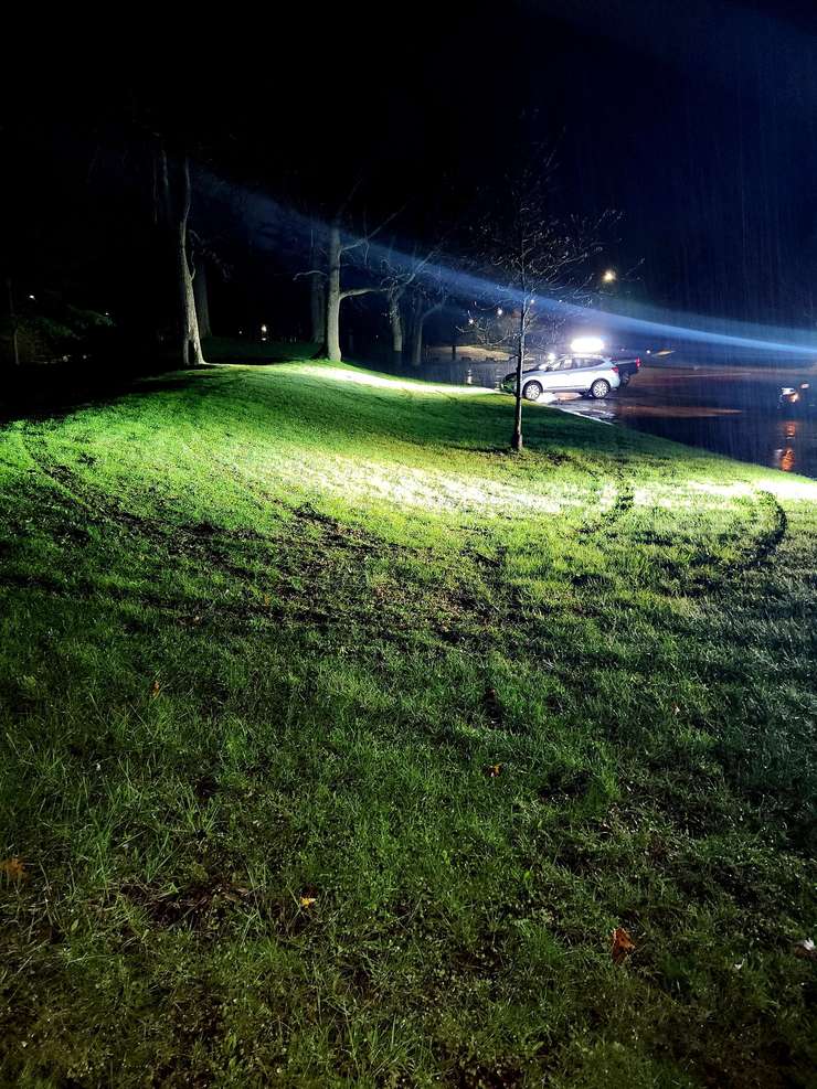 Damage at Sarnia's Canatara Park. Photo courtesy of the Sarnia Police Service via X. 