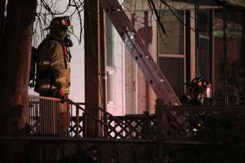 Firefighters respond to a blaze at 528 Church St., May 6, 2015. (Photo by Jason Viau)