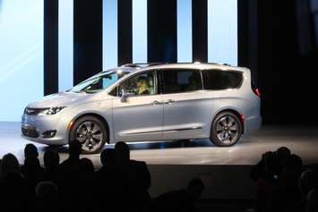 The Chrysler Pacifica unveiled at the North American International Auto Show 2016. (Photo by Maureen Revait) 