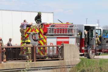 Crews made quick work of a truck fire near the Bloomfield Rd. truck stop.