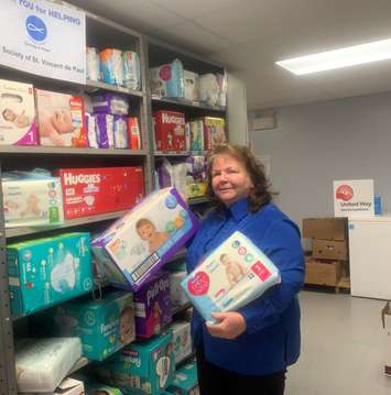 Susan Platt, Manager, St. Vincent de Paul in the food bank (Photo courtesy of United Way)