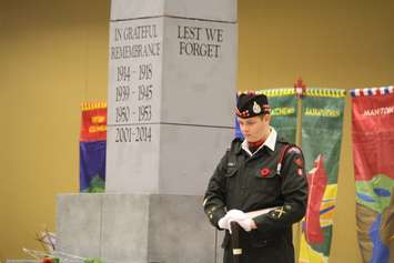 Remembrance Day ceremony at the John D. Bradley Centre, November 11, 2016 (Photo by Jake Kislinsky)