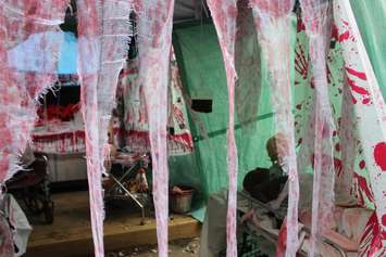The 6th edition of Reaper's Gate Haunted Backyard Maze is put on at 3150 California Ave. in Windsor in support of Street Help. Photo taken October 21, 2016. (Photo by Ricardo Veneza)