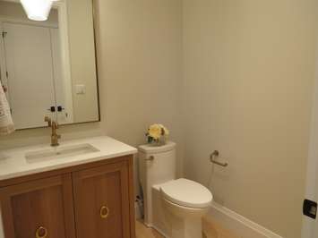 One of five washrooms inside the Dream Lottery home at 2397 Meadowlands Way. (Photo by Miranda Chant, Blackburn News)