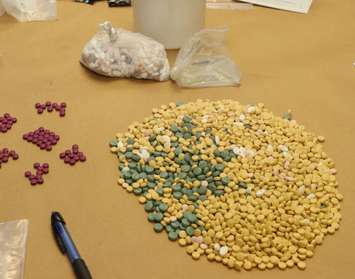 Drugs seized during a raid in southwest Middlesex, August 13, 2017. Photo courtesy of OPP.