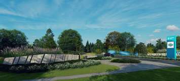 Computerized rendering of Lambton College's new London Road entrance.  July 2021.  (Photo provided by the school)