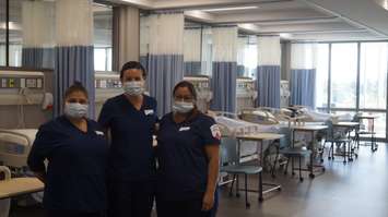 Lambton College nursing students in the NOVA Chemicals Health & Research Centre.  21 July 2021.  (BlackburnNews.com photo by Colin Gowdy)