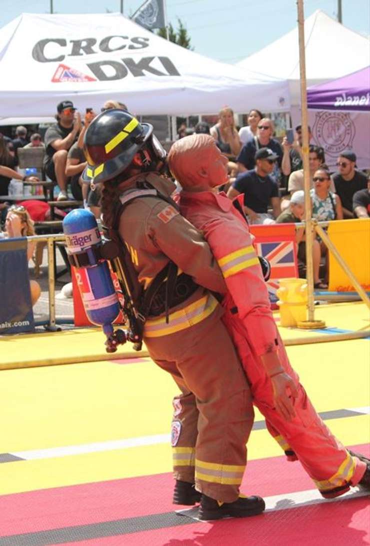 Lambton FireFit team competes in Oshawa. August 10/11, 2024. (Photo courtesy of Lambton College)