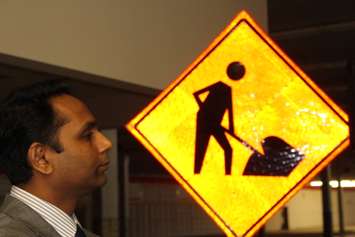 WEEDC's Rakesh Naidu at HGS Canada announcement, January 13 2015.  (Photo by Adelle Loiselle.)