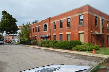 The burned out, hollow remains of the former Accucaps plant is seen on September 20, 2018. Photo by Mark Brown/Blackburn News.