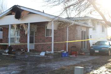 Damage after a house fire at 1501 Reading St. in Windsor, January 6, 2016.  (Photo by Adelle Loiselle)