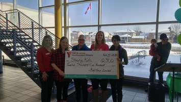 Kel-Gor made another significant donation to kick off the 2018 Strong Kids Campaign. February 14, 2018. (Photo by Colin Gowdy, Blackburn News). 