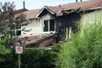 Lanark Crt. Fire Aug. 14, 2016 (BlackburnNews.com photo by Dave Dentinger)
