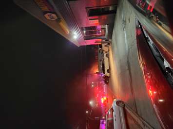 The scene of a fire on Dufferin Avenue in Wallaceburg. November 30, 2021. (Photo courtesy of Toni Myers)