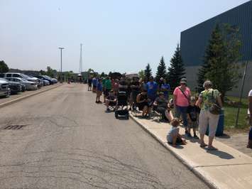 Fans line up at the Maitland Rec Centre to get a picture with local hockey hero Ryan O'Reilly and the Stanley Cup. (Photo by Ryan Drury)