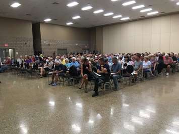 Flooding meeting at WFCU Centre. Aug. 13, 2019. (Photo by Paul Pedro)