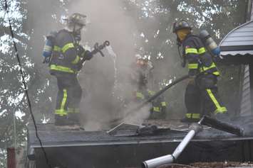 Windsor fire responds to a house fire at 1610 Felix Ave., August 25, 2015. (Photo by Jason Viau)