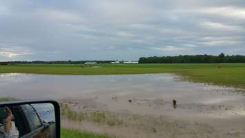 Flooding on Lucknow Line.  (Photo by Rose E. Pentland)