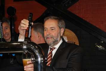 Federal NDP Leader Thomas Mulcair visits Walkerville Brewery in Windsor May 20, 2015.  Photo by Adelle Loiselle)