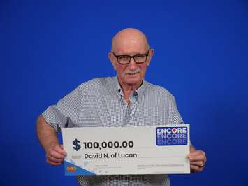 David Newman won $100K  by playing ENCORE in the May 6 LOTTO 6/49 draw. Photo courtesy of the OLG.