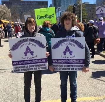 Queens Park Rally, April 14, 2016. Photo submitted by Cathy Pastorius.