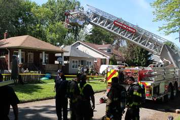 Fire crews respond to a fire at 3584 King St., June 3, 2015. (Photo by Jason Viau)