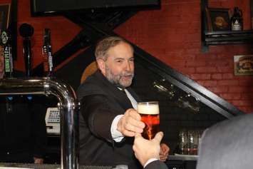 Federal NDP Leader Thomas Mulcair visits the Walkerville Brewery May 20, 2015.  (Photo by Adelle Loiselle)
