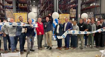 Company officials and local dignitaries cut the ribbon on the new Dot Foods plant in Ingersoll, September 15, 2023. Photo provided by Dot Foods Inc.