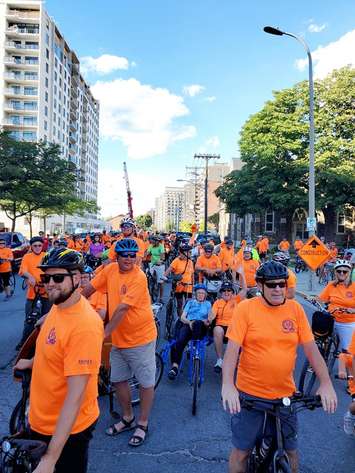Cyclists taking part in the inaugural BIG Slow Roll. 29 July 2022. (Kerry's Klips Photography)