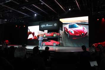 Alfa Romeo introduces the 4C at the North American International Auto Show, January 12, 2015. (photo by Mike Vlasveld)