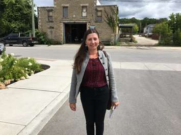 Aiyana Harris, owner of Eternal Bee, was one of a handful of local business owners that got to sit down with Prime Minister Justin Trudeau to discuss the issue of rural broadband service. September 4th, 2019 (Photo by Ryan Drury)