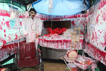 The 6th edition of Reaper's Gate Haunted Backyard Maze is put on at 3150 California Ave. in Windsor in support of Street Help. Photo taken October 21, 2016. (Photo by Ricardo Veneza)