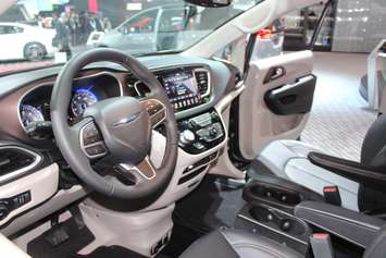 The interior of the 2018 Chrysler Pacifica is shown at the North American International Auto Show in Detroit, January 15, 2018. Photo by Mark Brown/WindsorNewsToday.ca.