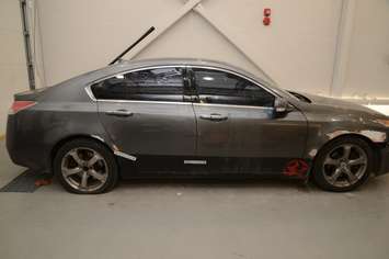 The OPP is looking for this vehicle in connection to a homicide investigation. April 14, 2023. (Photo courtesy of Lambton OPP)