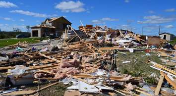 A home was destroyed when a tornado touched down in Dunrobin, September 21, 2018. Photo courtesy of www.mediarelations.uwo.ca 
