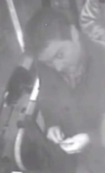Surveillance image of a suspect wanted in relation to a sexual assault on an LTC bus,  November 23, 2018. Photo courtesy of London police. 