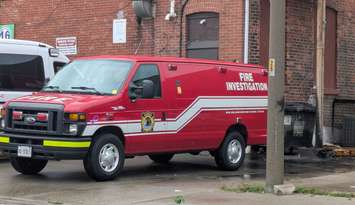 A Windsor Fire and Rescue investigation vehicle, September 24, 2025. Photo by Mark Brown/WindsorNewsToday.ca.