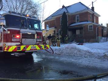 House Fire at Mitton and Devine Streets in Sarnia. Jan 9, 2018.  (Photo by Melanie Irwin)