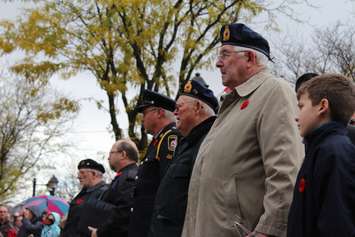 Remembrance Day ceremony at Chatham's Cenotaph, November 11, 2016 (Photo by Jake Kislinsky)