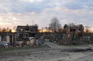 Ed Dickson and Kevin Broadwood with Loads of Love visit Ukraine (Photo via Ed Dickson Facebook)