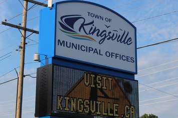 The sign outside of the Town of Kingsville Municipal Offices is seen on July 11, 2016. (Photo by Ricardo Veneza)