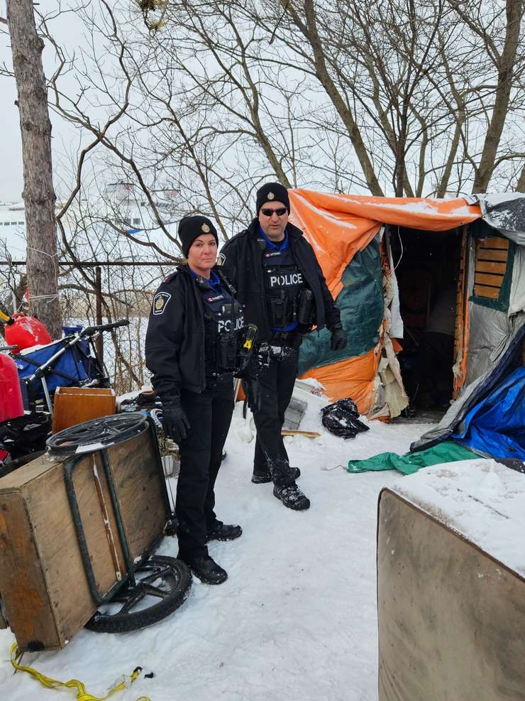 SPS IMPACT Team members: Cst. Jocelyne Paquette and Cst. John Sottosanti (Photo courtesy of Sarnia Police Service)